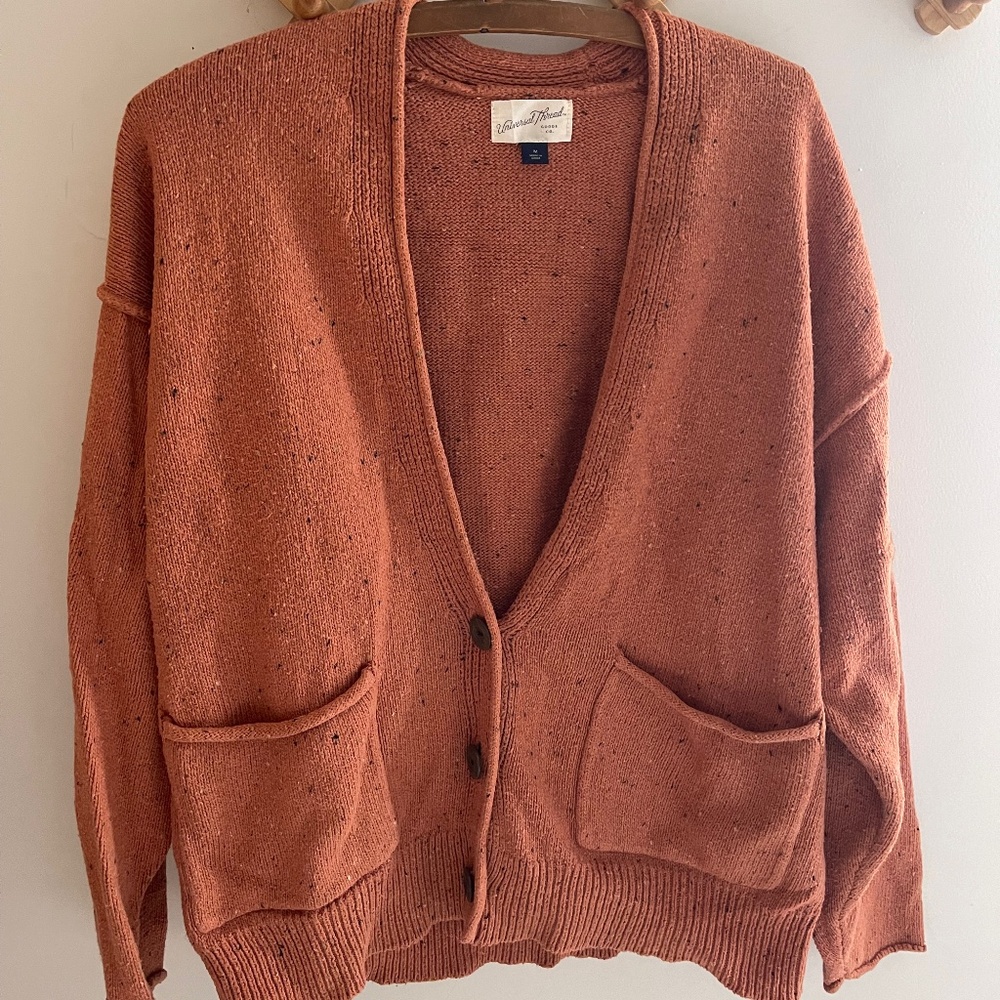 Universal Thread tweed knit slouchy cardigan